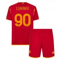 AS Roma Romelu Lukaku #90 Replika babykläder Hemmaställ Barn 2023-24 Kortärmad (+ korta byxor)